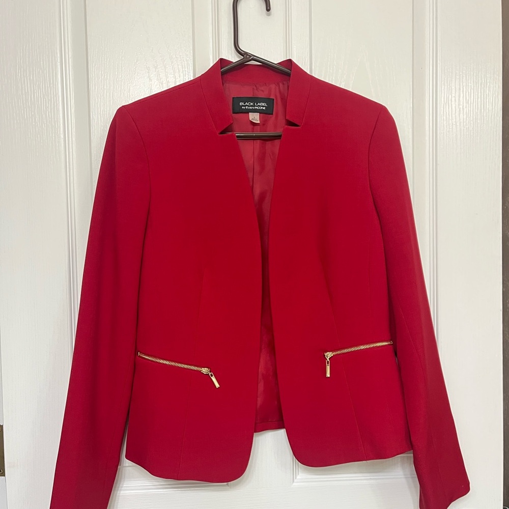 Evan Picone Red Blazer with Gold Accents - Picture 1 of 4